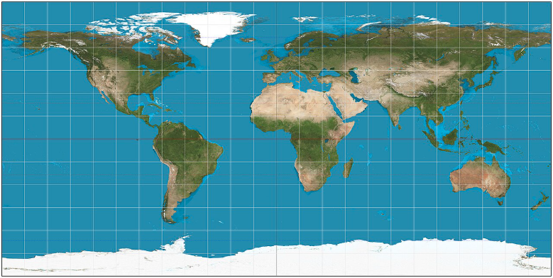 Earth map of global mobility operations